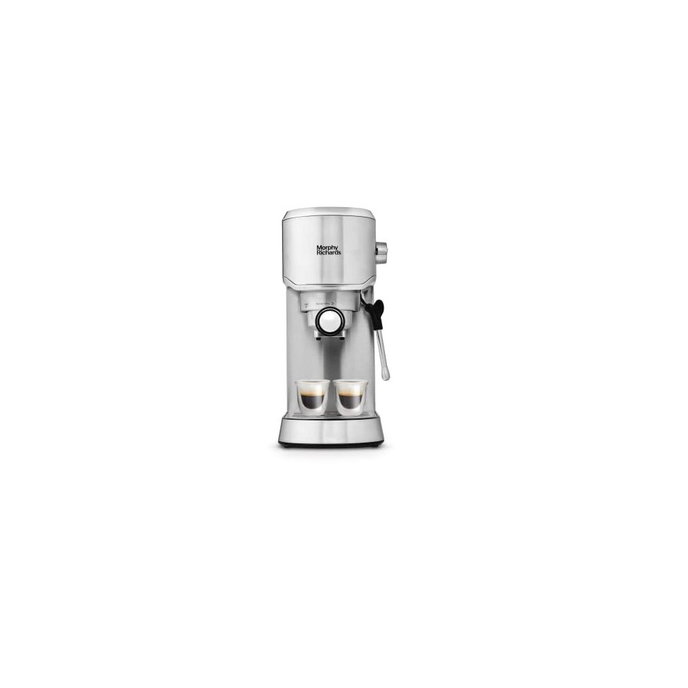 Morphy Richards Traditional Pump Espresso - Compact - 15 bar - Milk Frothing Wand - Stainless Steel - 172022