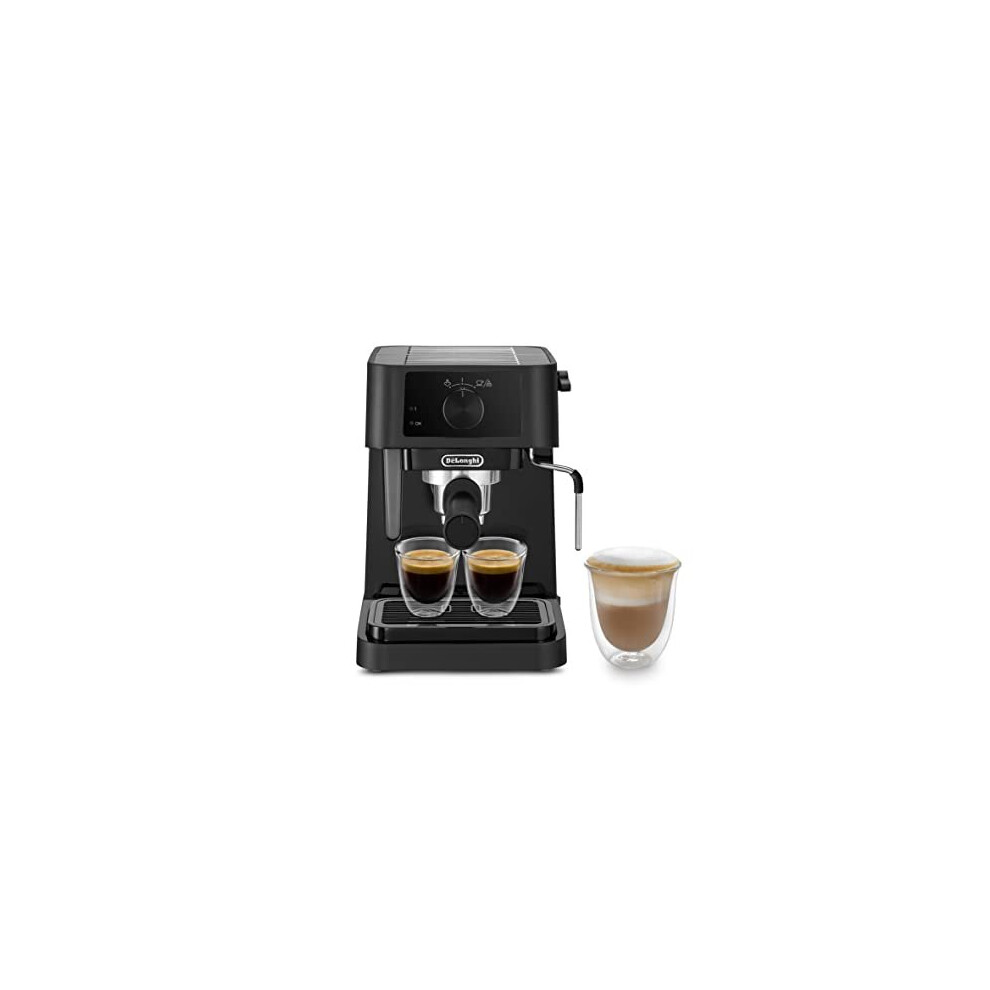 De'Longhi Stilosa EC230.BK, Traditional Barista Pump Espresso Machine, Espresso and Cappuccino, 2 cups, Black