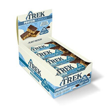 TREK High Protein Flapjack Cocoa Coconut - Gluten Free - Plant Based - Vegan Snack - 50g x 16 bars