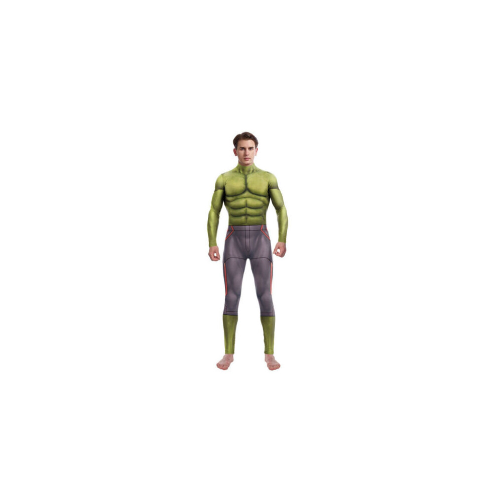 Skesrjtop (E, L) Hulk Skeleton 3D Jumpsuit Halloween Superhero Bodysuit Set Not,Specified