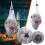 Halloween Animated Hanging Skulls Head Covered with Spider Webs 3