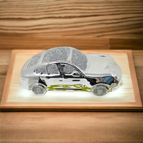 Crushed Diamond Silver Bling Car For Luxurious Elegance Design Home