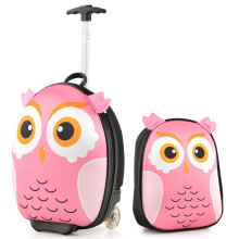 2PCS Kids Luggage Set 12" Backpack 16" Carry-on Suitcase with Wheels