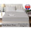 (King Bed Sheets) Deep Fitted Sheets 25cm Poly Cotton Grey Bedsheet 1