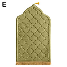( Green) Soft Prayer Mat for Muslim Ramadan Non-slip Flannel Worship Paded Carpet Rug