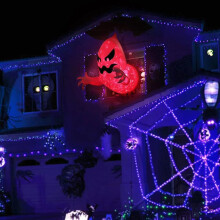 4.5ft Halloween Unique Giant Window Ghost Scary Phantom Coming Out of Window Blow Up Inflatable Halloween