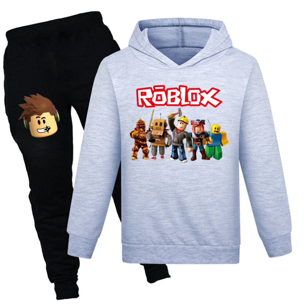 Gray 7 8Years Kids Boys ROBLOX Hoodie Sweatshirt Tops Pants Set Long Sleeve Tracksuit Sportswear Loungewear Outfits on OnBuy