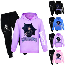 (Black, 11-12Years) Wednesday The Addams Family Kids Girls Long Sleeve Hoodies Sweatshirt Pants Set Outfit Casual Tracksuit