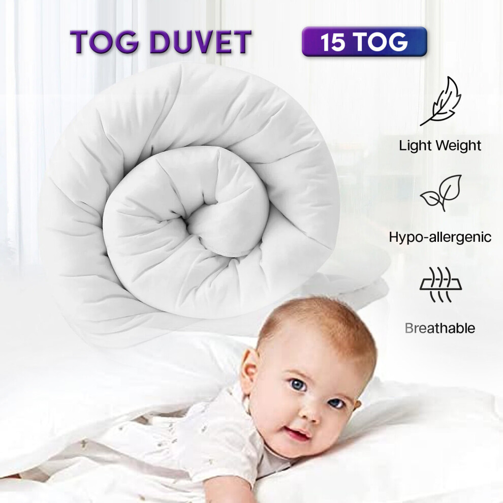 (King Children's Duvet- 15 Tog) 15 Tog Duvet Quilt Anti-Allergy Soft Warm Fluffy