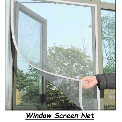 2 Packs Window Insect Screen Net Mesh Kit WHITE