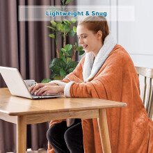(Double Sherpa Blankets, Orange -Sherpa Blanket) Sherpa Fleece Blankets Reversible Plush Throw Soft Warm Luxurious Double Layer Sofa Bed Blanket