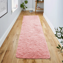 (60 cm x 220 cm (2ft x 7ft 7")_Runner Rug, Pink) Non Slip Shaggy Large Rugs Living Room Bedroom Carpets Area Rug