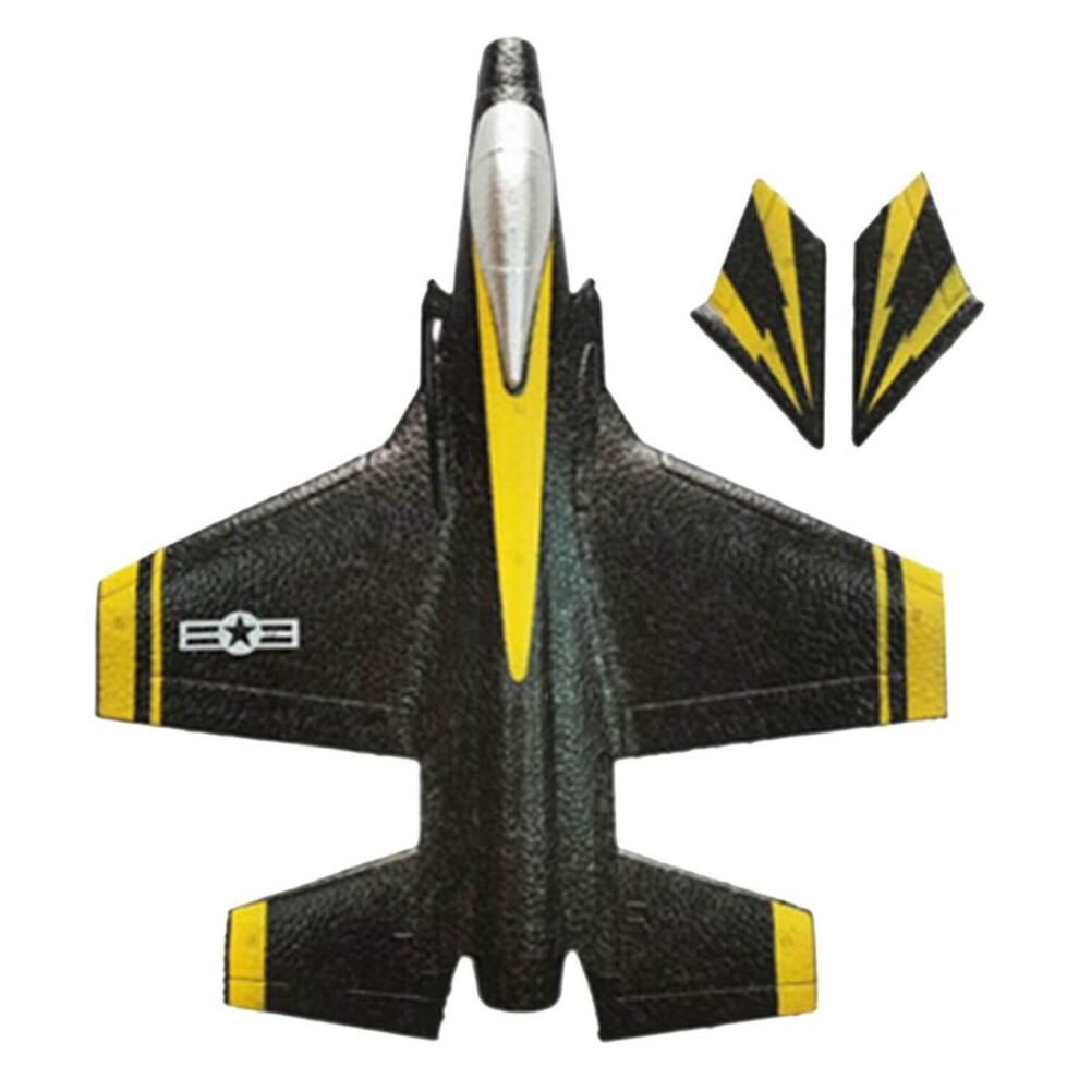 (Black) Fixed Wing Children's Airplane Remote Control Aircraft Control Black
