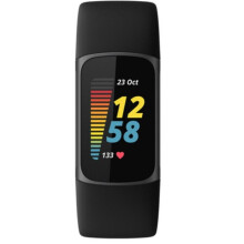 Smartwatch Fitbit Charge 5 dial black 40mm strap silicone sports GPS watch