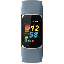 Smartwatch Fitbit Charge 5 dial silver 40mm strap silicone sports GPS watch