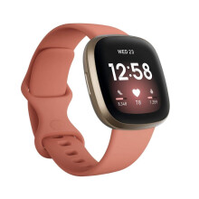 Smartwatch Fitbit Versa 3 dial gold 40mm strap silicone sports GPS watch