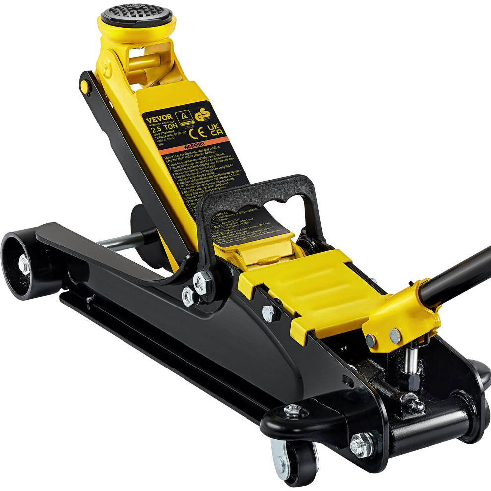 Vevor Floor Jack, 2.5 Ton Low Profile Floor Jack, Heavy-Duty Steel Racing Floor Jack With Single Piston Lift Pump