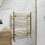 DuraTherm Heated Towel Rail Brushed Brass 750 x 600mm Flat 3