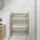 DuraTherm Heated Towel Rail Brushed Brass 750 x 600mm Flat 1