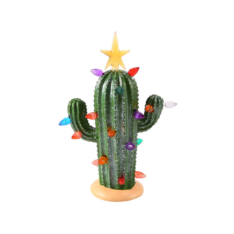 Pre-Lit Cactus with Lights, Vintage Cactus,Green