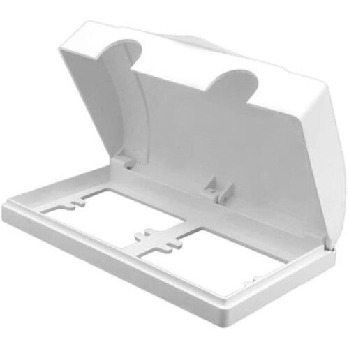 Waterproof Double Socket Cover, 86 Type Switch Bathroom Water Resistant Protective Box Wall Mount Plug Cover 2