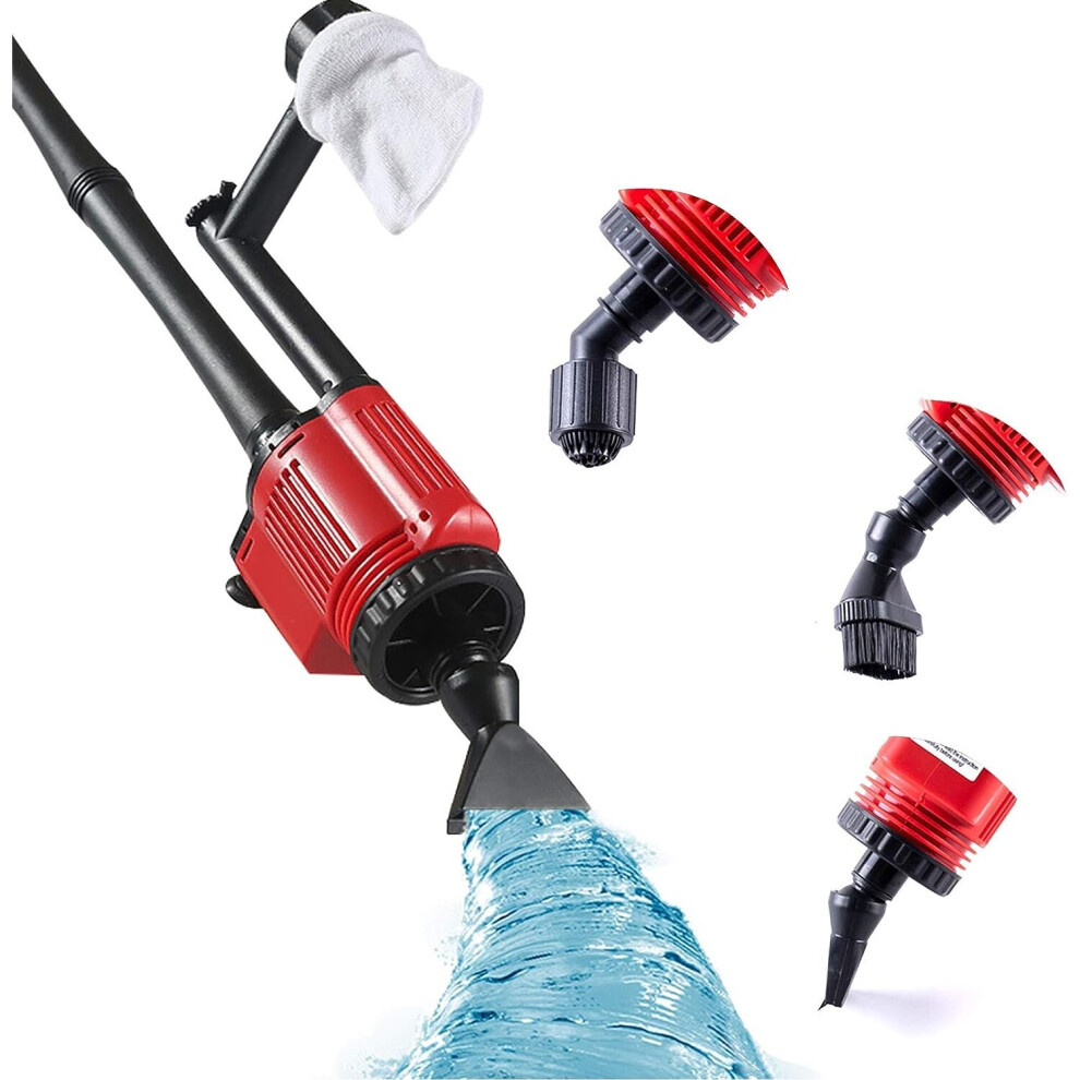 Upgraded Electric Gravel Cleaner Fish Tank, 6 in 1 Sludge Extractor, Tank Siphon, Water Changer, Sand Cleaner, Water Flow, Water Shower, 18.5"-45.27