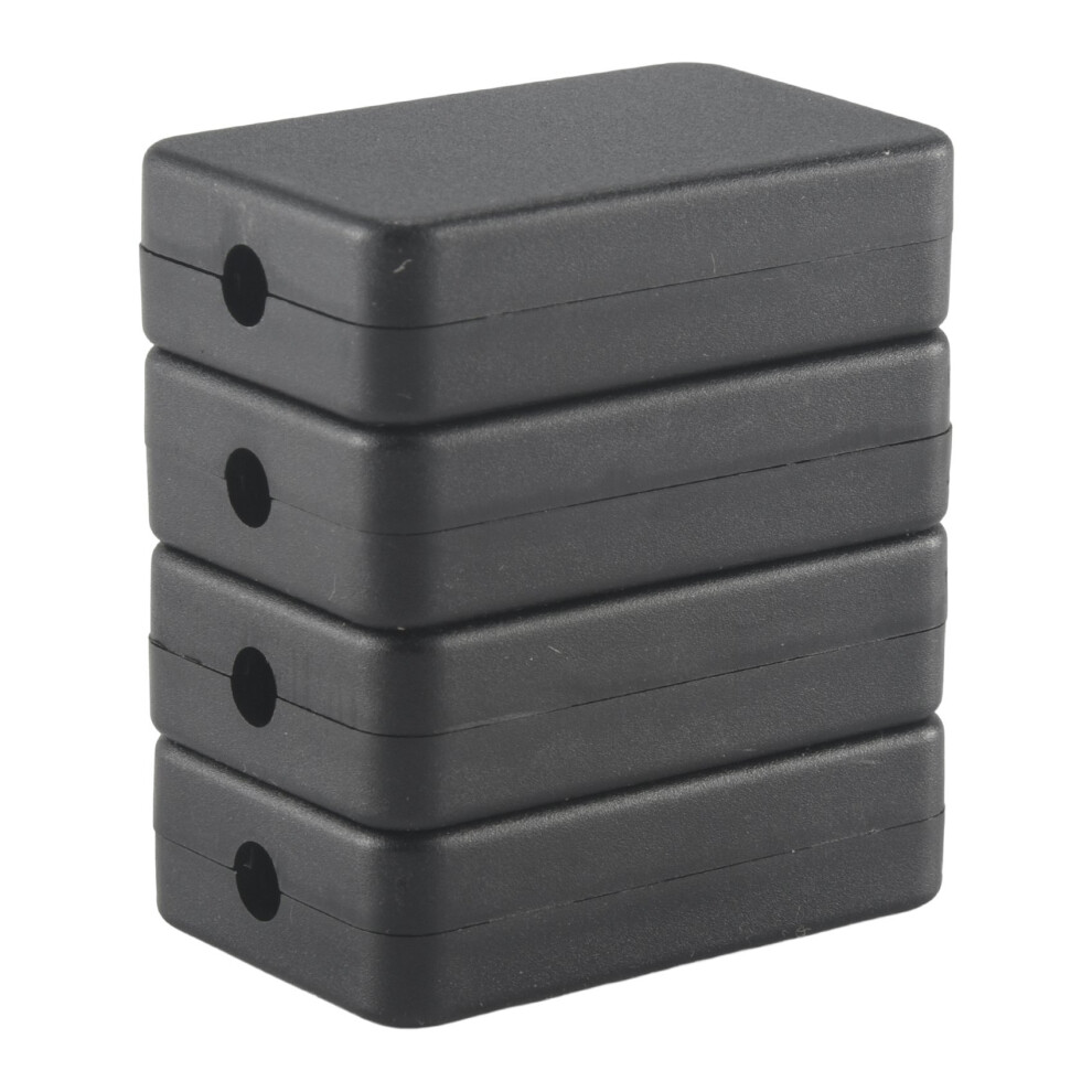 Electrical Junction Box 4Pcs Electric Plastic Black Waterproof Project Junction Case 2.16X1.38x0.59 Inches(55X35x15mm) 4763131118148