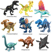 (C-9PCS) 12Pcs Jurassic World Park Dinosaur Building Blocks Figure Kid Toys Gift Set