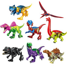 (H-8PCS) 12Pcs Jurassic World Park Dinosaur Building Blocks Figure Kid Toys Gift Set