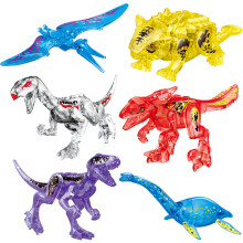 (N-8PCS) 12Pcs Jurassic World Park Dinosaur Building Blocks Figure Kid Toys Gift Set