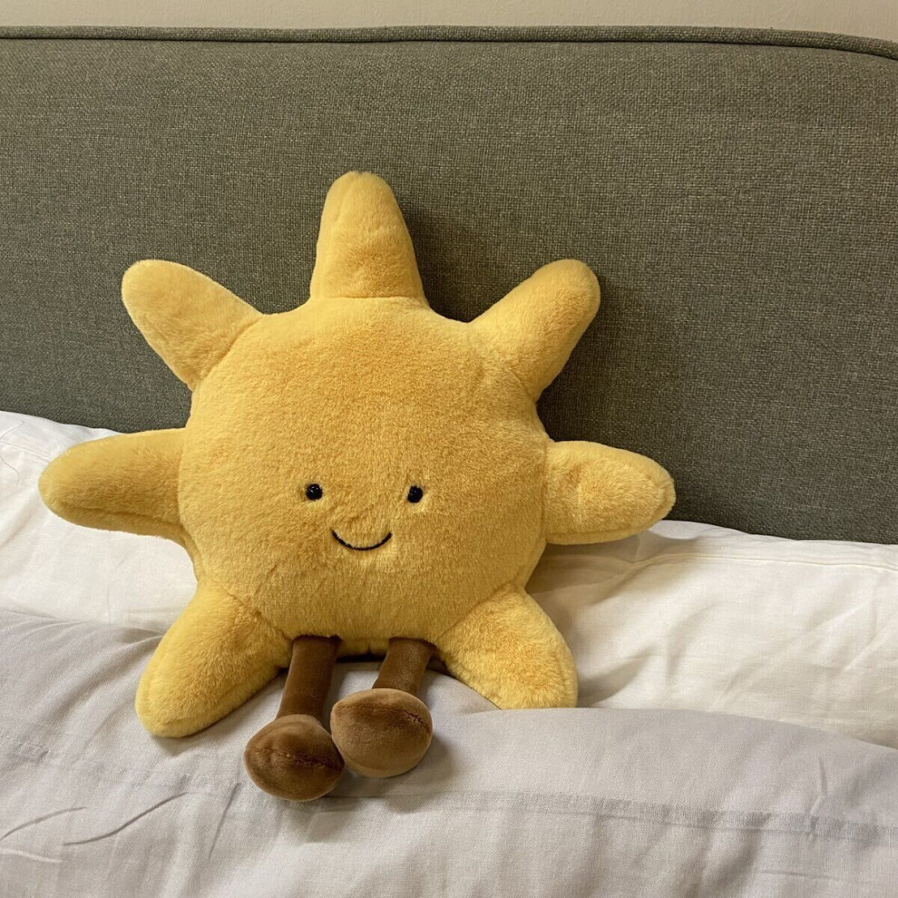 (  Sun 50cm) Plushy Sun & Moon Cute Toy Stuffed Velvet Soft