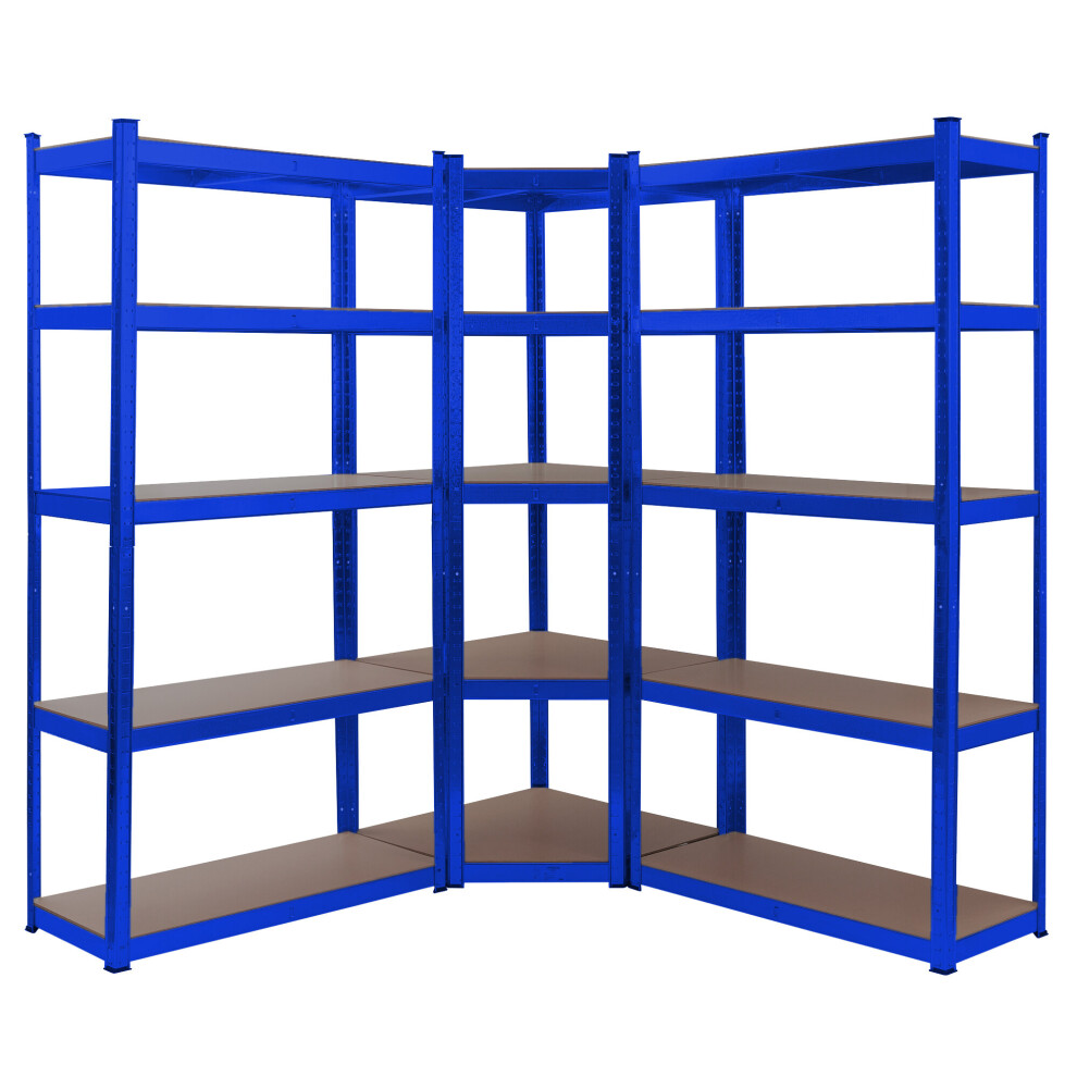 AREBOS Set of 3 Heavy Duty Corner Shelving Storage Shelving Boltless Shelving Cellar Shelving