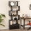 Costway S-Shaped 5-tier Bookcase with Double Doors Cabinet & Open Display Rack 7