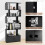 Costway S-Shaped 5-tier Bookcase with Double Doors Cabinet & Open Display Rack 6