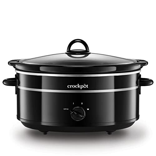 Crock-Pot SCV655B Slow Cooker, Aluminium, 300 W, 6.5 liters, Black