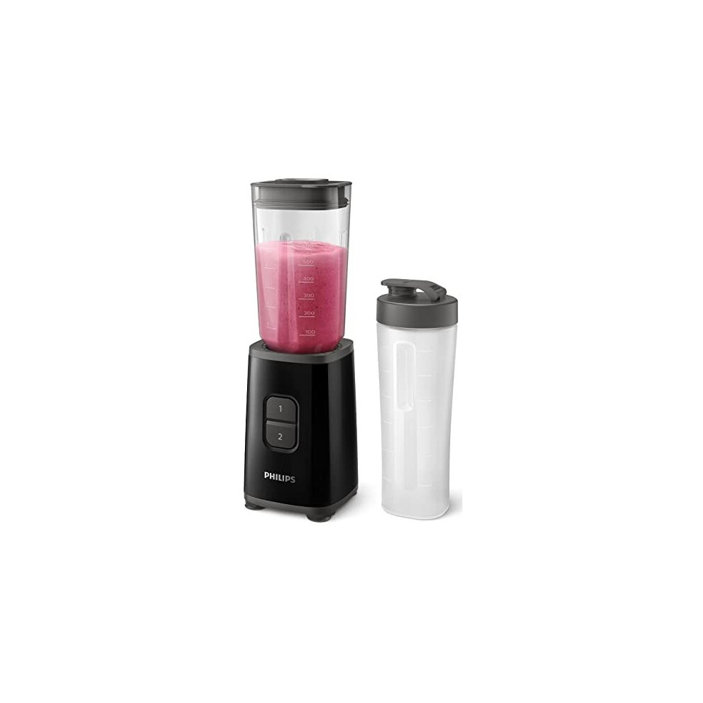 Philips Mini Blender and Smoothie Maker - 350W, 1L Jug, Recipe App, 2 Speeds, Ice Crush (HR2602/91)