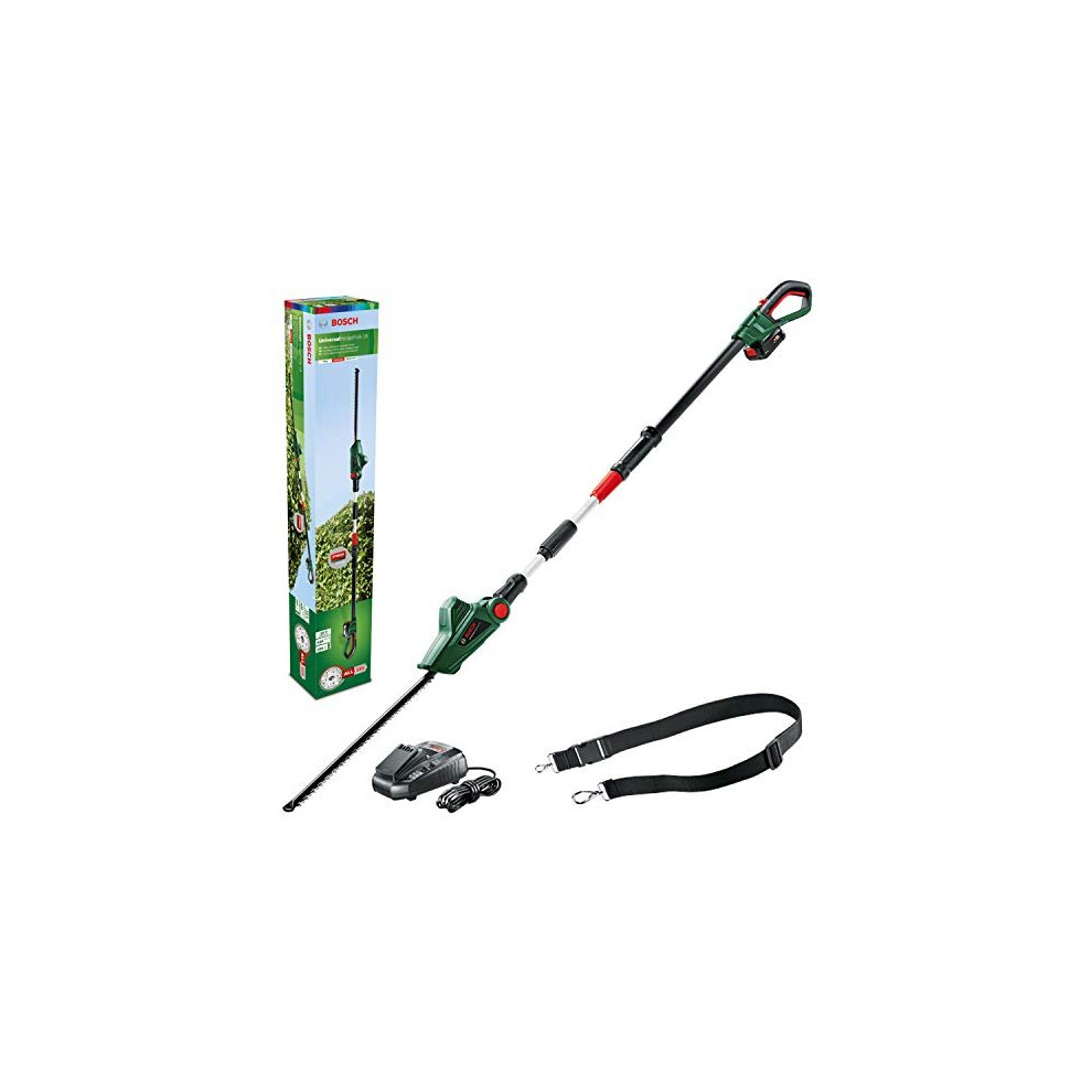 Bosch 06008B3070 Cordless Telescopic Hedge Trimmer UniversalHedgePole 18 (1 Battery, 18 Volt System in Cardboard Box)