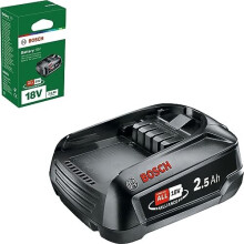Bosch Home and Garden Battery Pack PBA 18V (battery 2.5 Ah W-B, 18 Volt System, in carton packaging) Black