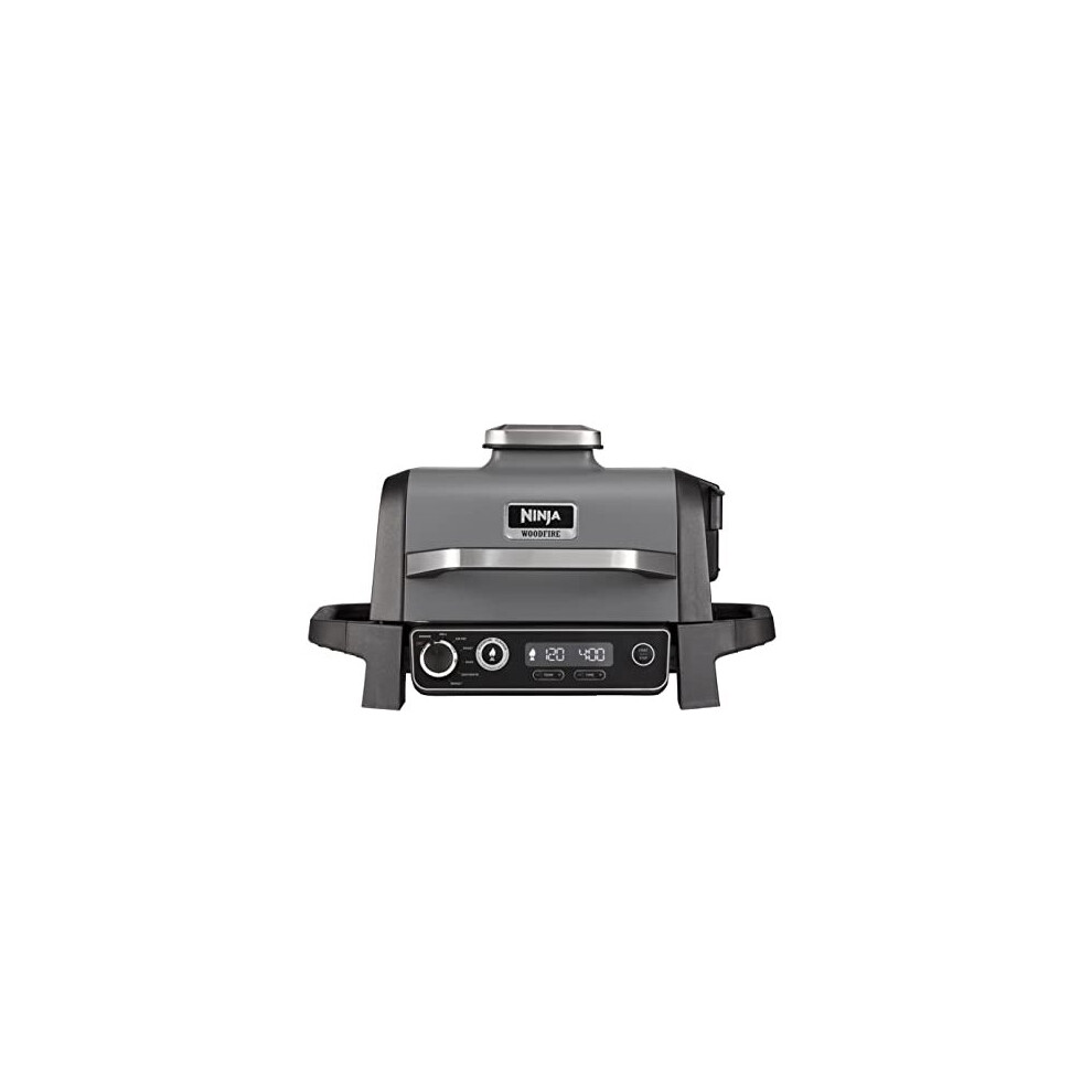 Ninja Woodfire Electric BBQ Grill & Smoker, 7-in-1 Outdoor Barbecue Grill & Air Fryer, Roast, Bake, Dehydrate, Uses Woodfire Pellets