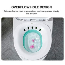 Sitz Bath Tub Over The Toilet,Foldable Steam Seat, Personal Washing Bidet Bowl for Hemorrhoid/Perineal Treatment, Avoid Squatting for Post Episiotomy