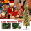 Costway 7FT Half Christmas Tree w/403 Branch Pine Needles & 150 Lights Home 4
