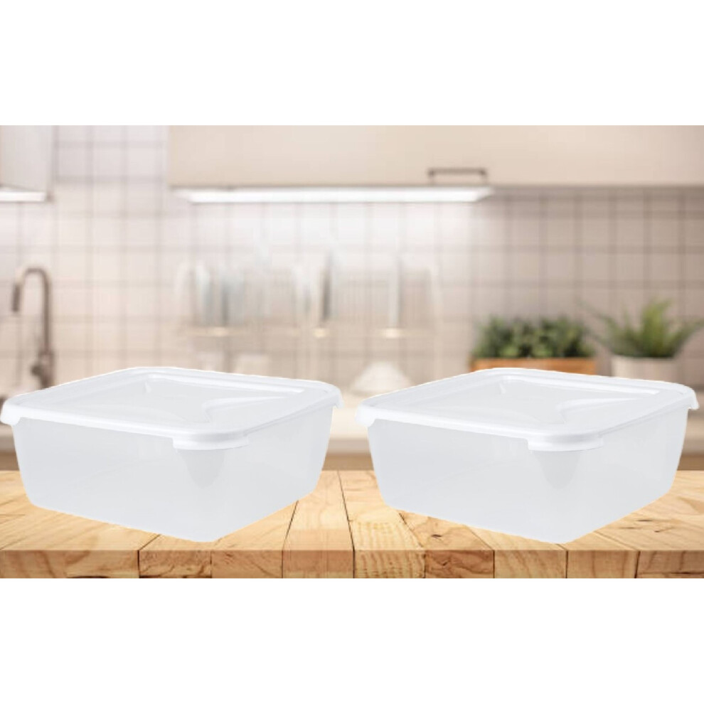 2 Wham Food Storage Container 10L Box Large Food Tub 32.5cm x 13cm