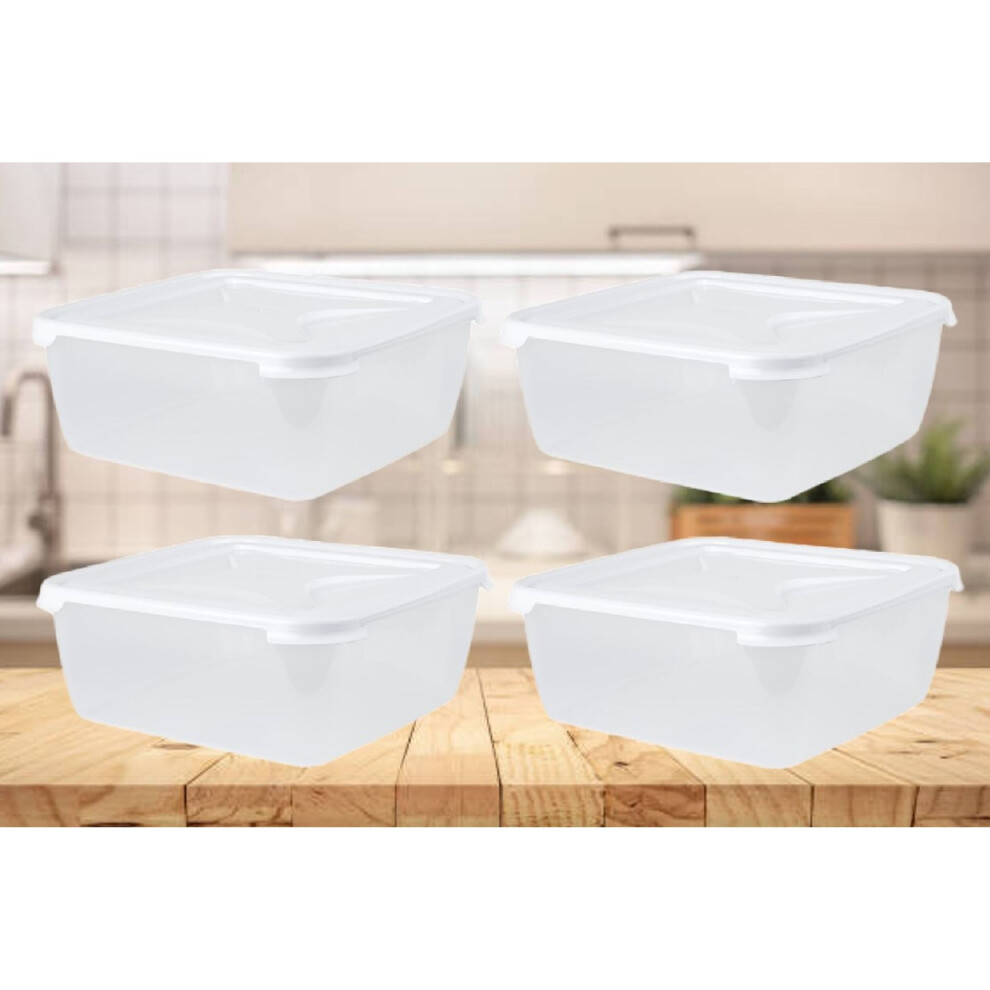 4 Wham Food Storage Container 10L Box Large Food Tub 32.5cm x 13cm