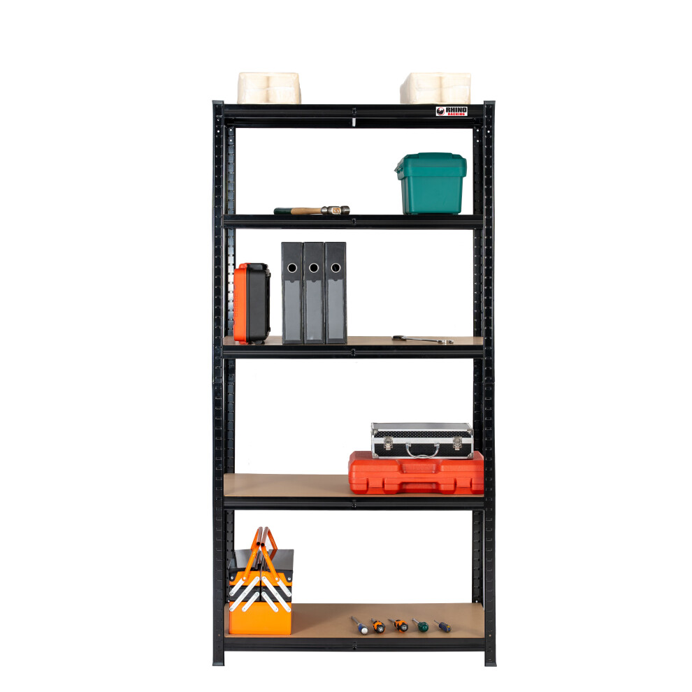 Rhino Racking 180X90x60cm | |Boltless Garage Shelving Unit | 1000Kg Black