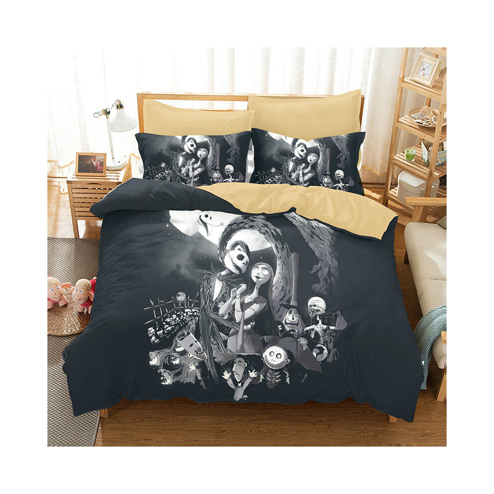 (Ball, Single?3pcs?) New Hot Nightmare Before Christmas Jack Duvet Cover Sets Quilt Bedding Cover