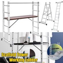 3 IN 1 Aluminum Combination Ladder Folding Scaffold Ladder Platform
