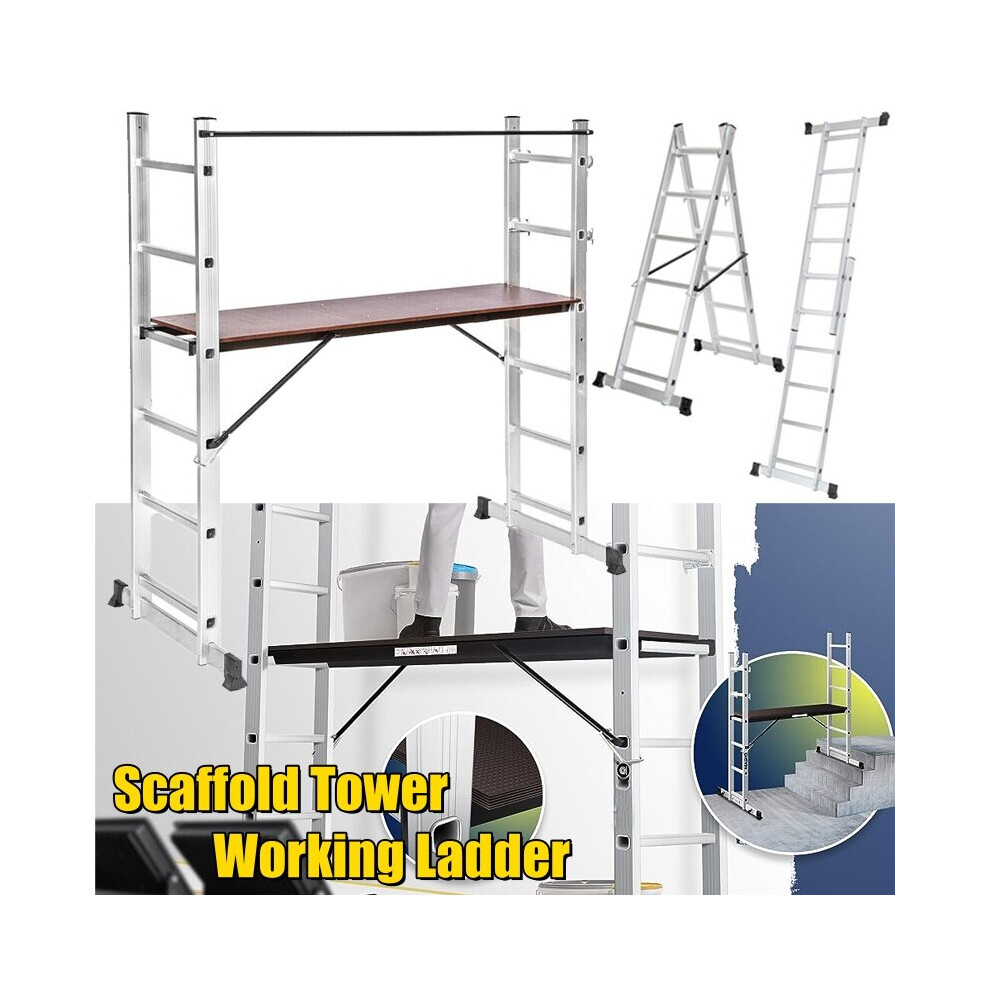 3 IN 1 Aluminum Combination Ladder Folding Scaffold Ladder Platform
