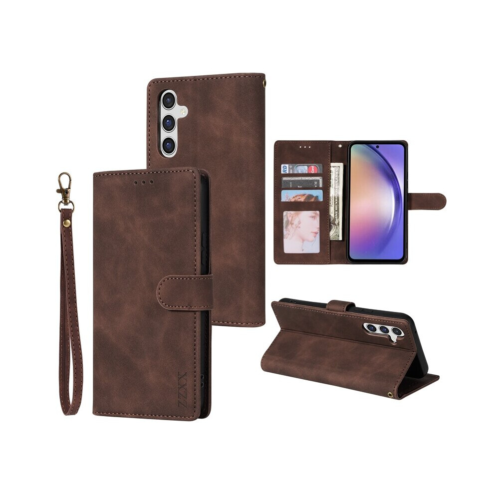 (Coffee, Samsung S20 Plus) Wallet Card Slot Magnetic Flip Leather Case ForGalaxy S23S22 Plus S21 S20 FE S10E S9 S8 Note 2010 Lite 9-image-OPC-PCBW29G-NEW