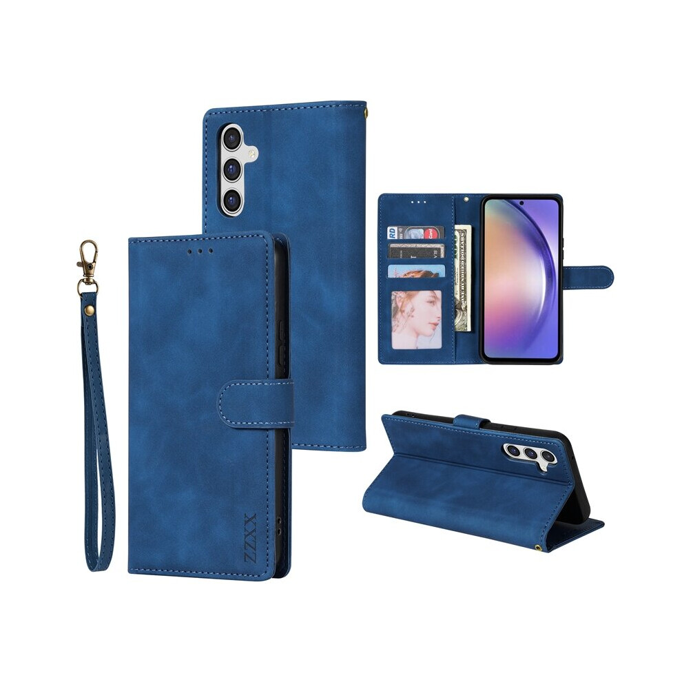 Photos - Case  Wallet Card Slot Magnetic Flip Leather  ForGalaxy S23S22 Plus S21 S20 FE S10E S9 S8 Note  Li 2010(Blue, Samsung S9 Plus)