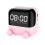 (Pink) FM Radio Bluetooth Speaker Desktop Alarm Clock 1